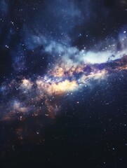 Obraz premium Cosmic Nebula: Celestial Cloudscape.