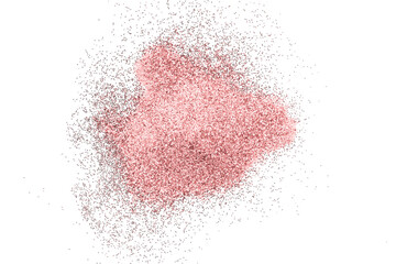 Fototapeta premium Pink glitter powder isolated on transparent background