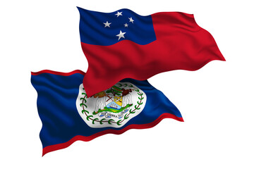 Samoa  and Belize Friendship Flags Diplomatic Relations of Two countries, Sports competition
