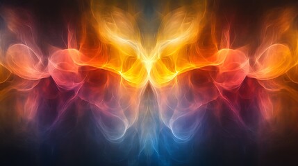 Fototapeta premium Dynamic abstract flames digital art colorful background creative design