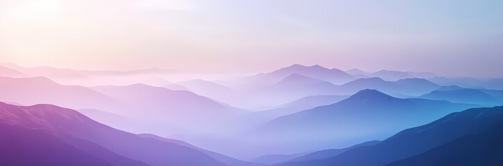 Obraz premium Gentle sunrise over the mountains