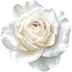 Elegant White Rose with Delicate Petals Captured in Soft Lighting for Floral Inspiration and Textural Beauty
