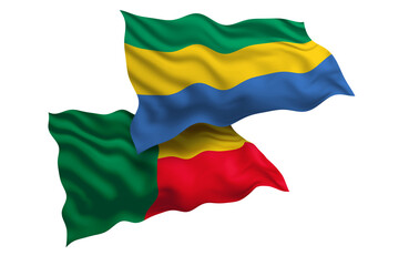 Gabon and Benin Friendship Flags Diplomatic Relations of Two countries, Sports competition