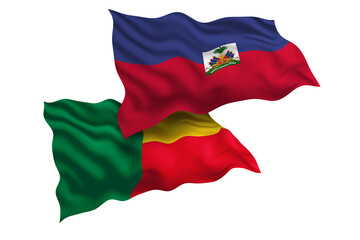 Haiti and Benin Friendship Flags Diplomatic Relations of Two countries, Sports competition