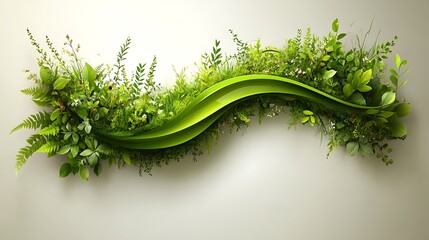 Vibrant green wall art indoor nature aesthetic