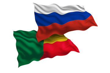 Russia and Benin Friendship Flags Diplomatic Relations of Two countries, Sports competition