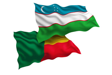 Uzbekistan and Benin Friendship Flags Diplomatic Relations of Two countries, Sports competition