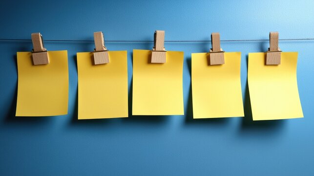 Creative organization tips using yellow sticky notes for effective planning home office visual content calm environment overview