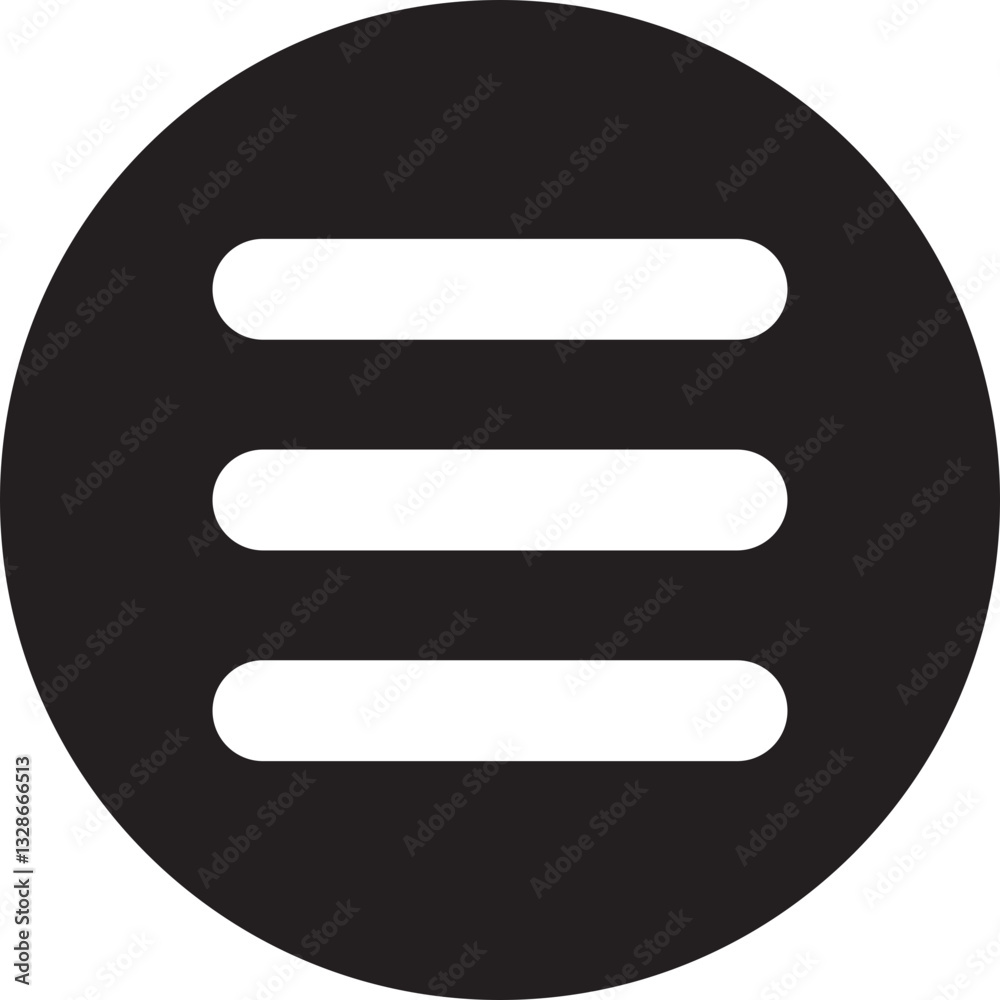 Poster hamburger web and mobile app menu icon in flat style. vector buttons for website ui navigation. app 