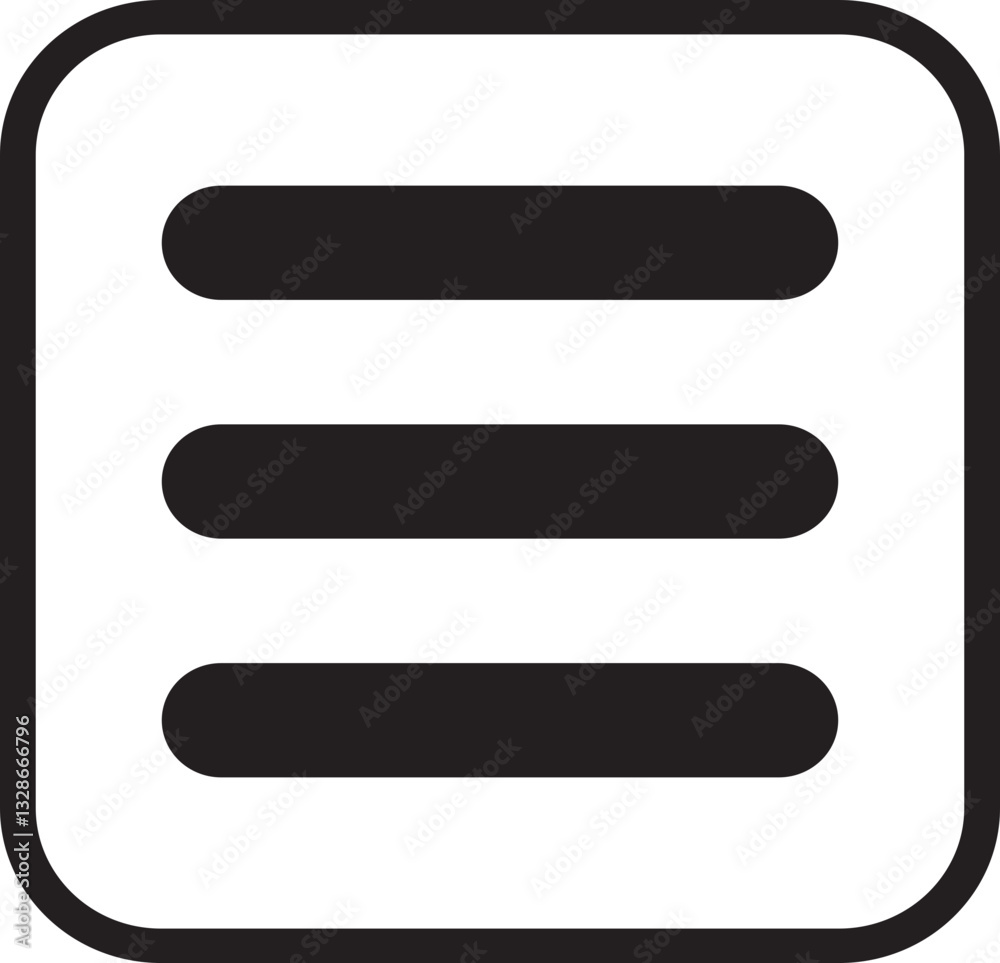 Poster hamburger web and mobile app menu icon in flat style. vector buttons for website ui navigation. app 