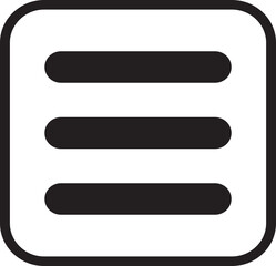 Obraz premium Hamburger web and mobile app menu icon in flat style. Vector buttons for website UI navigation. App menu for home or drop list and application drawer in mobile app isolated on transparent background.