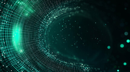 Digital Universe: Abstract digital art piece evoking the concept of data streams and the interconnectedness of technology.