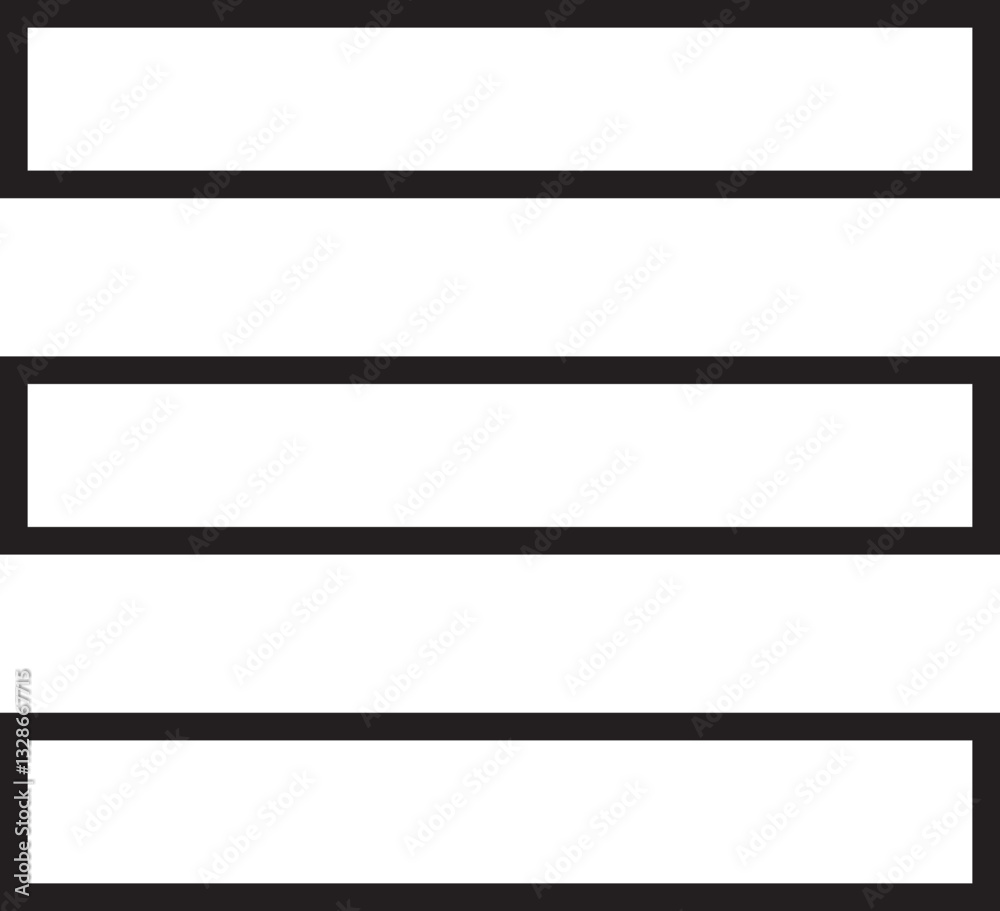 Poster hamburger web and mobile app menu icon outline style. vector buttons for website ui navigation. app 