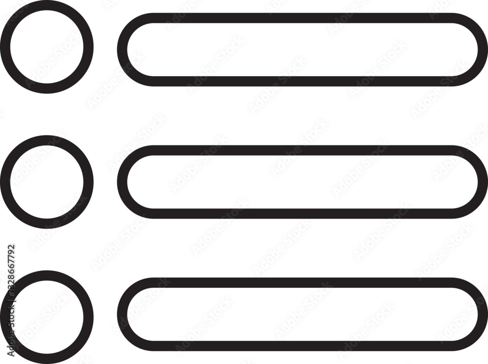 Poster hamburger web and mobile app menu icon outline style. vector buttons for website ui navigation. app 