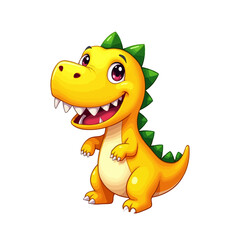 Obraz premium dinosaur is a white background