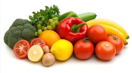 Fresh and Vibrant Assortment of Fruits and Vegetables