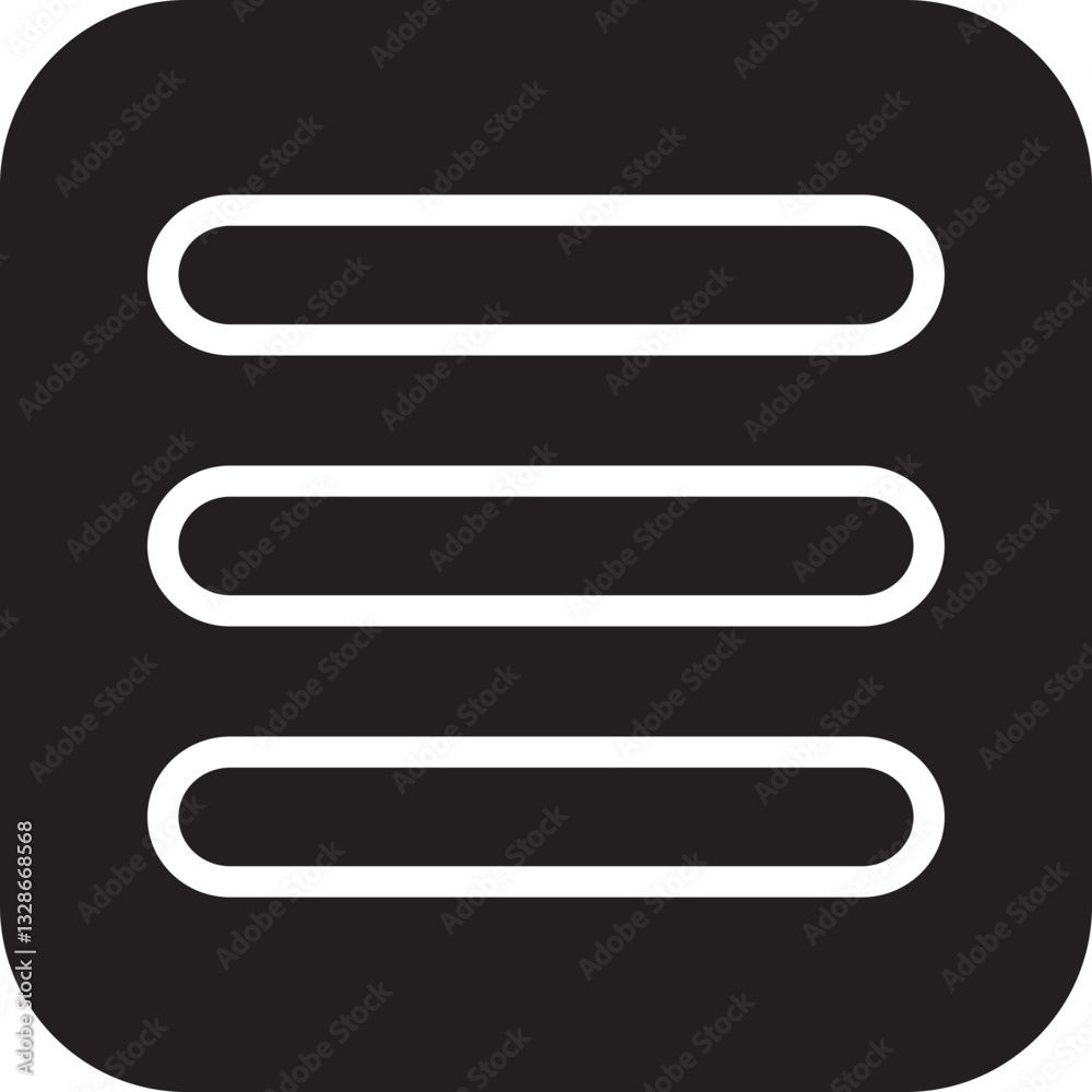 Poster hamburger web and mobile app menu icon outline style. vector buttons for website ui navigation. app 