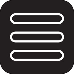 Fototapeta premium Hamburger web and mobile app menu icon outline style. Vector buttons for website UI navigation. App menu for home or drop list and application drawer in mobile app isolated on transparent background.