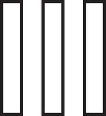 Hamburger web and mobile app menu icon outline style. Vector buttons for website UI navigation. App menu for home or drop list and application drawer in mobile app isolated on transparent background.