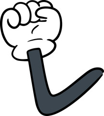 Illustration of cartoon arm
