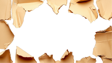 Torn cardboard box revealing a dark void inside