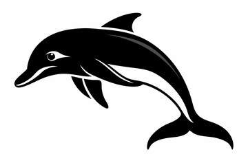 dolphin line art silhouette vector illustration