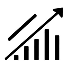 graph trend up icon isolated PNG transparent