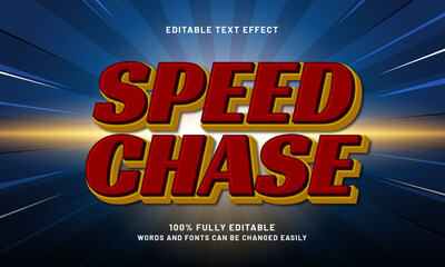 speed chase editable text effect with a race and speed text style