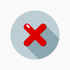 Design Illustration graphic of wrong mark icon with flat style. Suitable for UI, mobile design, web design, etc.