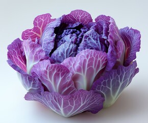 Obraz premium Vibrant Purple Cabbage A Fresh and Healthy Vegetable. Generative AI