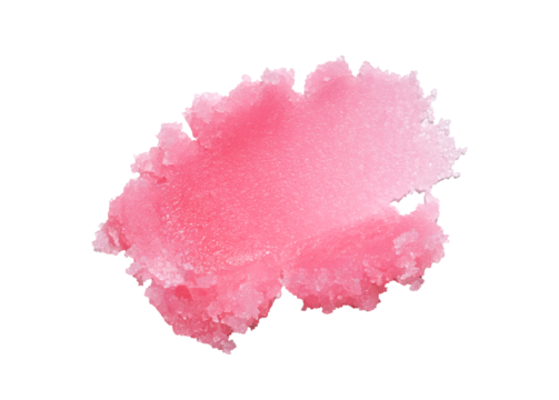cosmetic smears scrub cream texture on transparent background