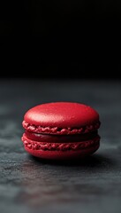 Assorted macarons in pastel and chocolate tones, artfully arranged for a delicious and aesthetic background