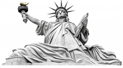 Obraz premium Iconic city landmark photography urban environment low angle view freedom concept