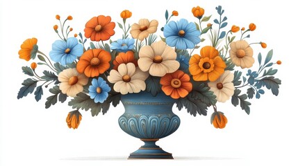 Vibrant floral arrangement indoor space artwork bright colors eye level view nature's beauty