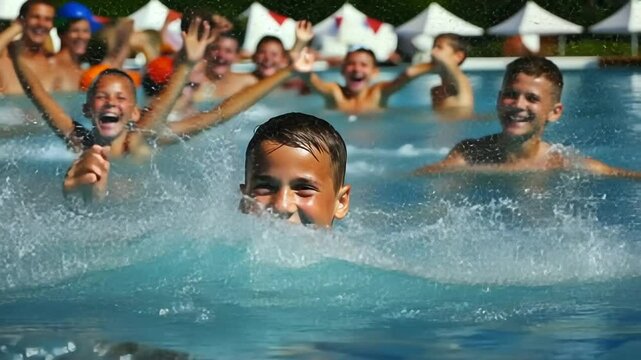 The Final Stretch Swimmer Reaches for Victory