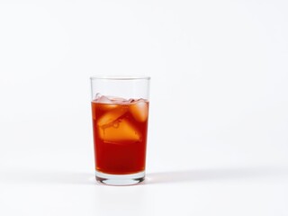 Iced Red Drink in Tall Glass