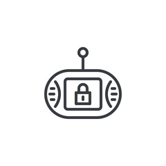 Chatbot Security line icon