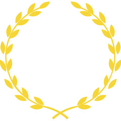 Geometric Wreath Logo Icon Illustration