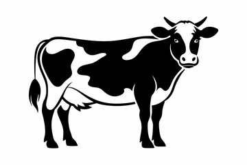 cow line art silhouette vector illustration