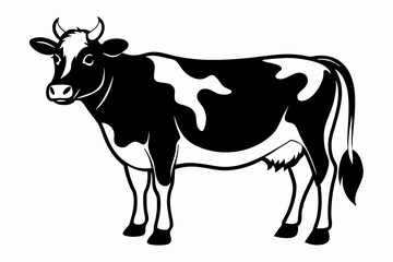 cow line art silhouette vector illustration