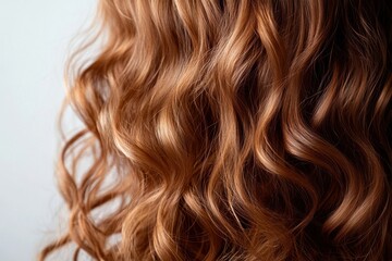 Naklejka premium Natural curls showcasing vibrant hair health in studio for beauty and wellness marketing focused on haircare, cosmetics, and salon treatments for women’s grooming needs