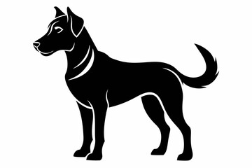 dog line art silhouette vector illustration