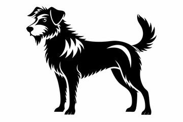 dog line art silhouette vector illustration