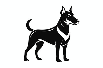 dog line art silhouette vector illustration