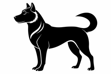 dog line art silhouette vector illustration