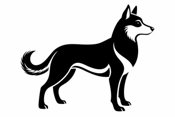 dog line art silhouette vector illustration