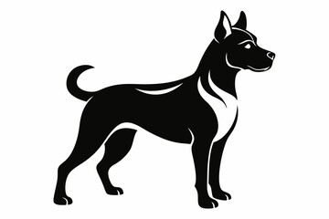 dog line art silhouette vector illustration