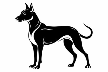 dog line art silhouette vector illustration