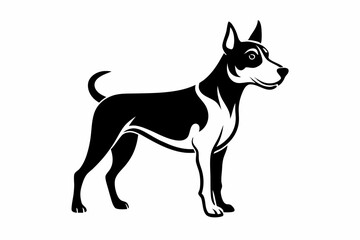 dog line art silhouette vector illustration
