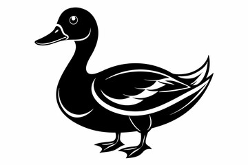 duck line art silhouette vector illustration